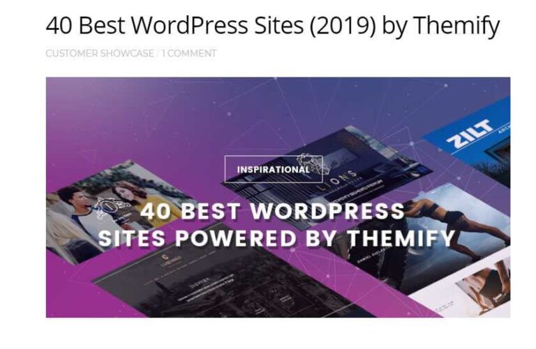 Nasza realizacja jedną z 40 najlepszych stron w 2019 na szablonach Themify