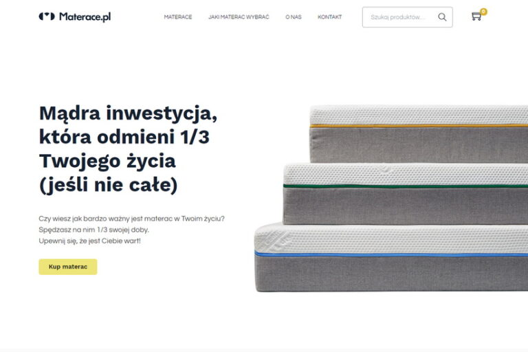 Wykonanie sklepu na Woocommerce dla Materace.pl